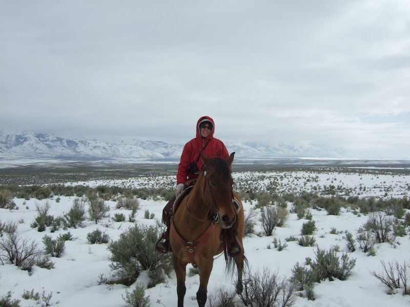 monte western dans un ranch