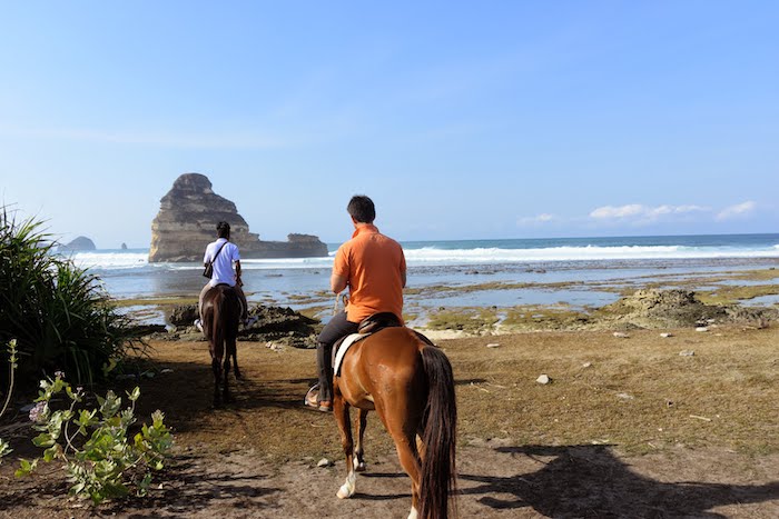 balade à cheval sur la plage