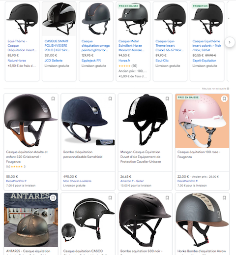 exemples de casques d equitation