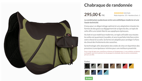 tapis de selle vert à poches gaston mercier