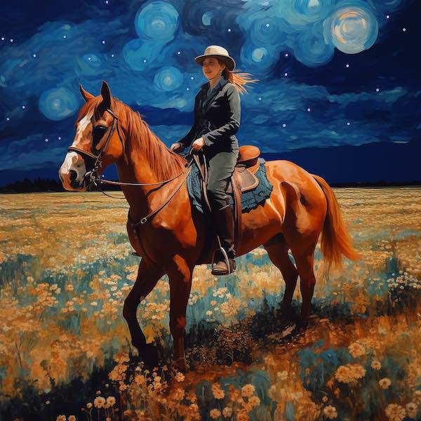 cheval version van gogh