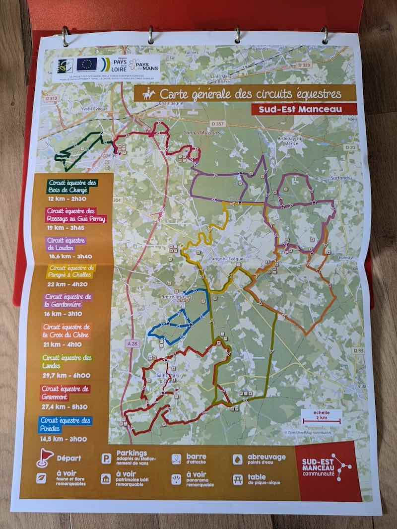 carte generale des circuits equestres sud est manceau