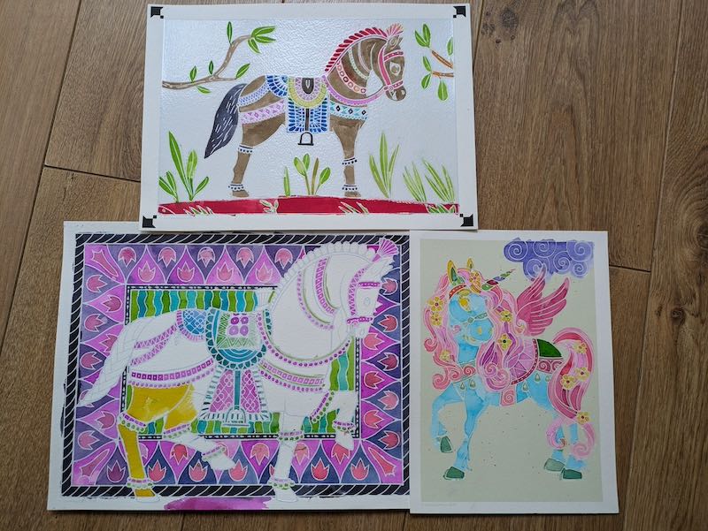 aquarellum enfant cheval